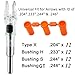 KEAUP 12 Pack X Lighted Nocks Universal Fit for Arrows with ID .204/.233/.244/.246 Light Up Nocks with ON/Off Switch for Archery Hunting