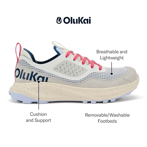 Image of OluKai Makiki Women's All-Terrain Athletic Shoes, Durable Sneakers for Wear