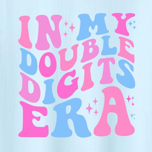 Image of Pairxily in My Double Digits Era Shirt for Girls 10th Cute 10 Year Old Girl Happy Birthday Shirts Gifts Short Sleeve Tops
