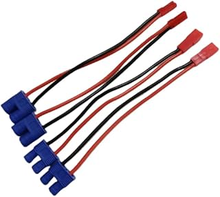 Hengfuntong-Elec B6AC B6 Charger RC Battery Adapter EC3 Plug to JST BEC18awg 100mm 4pcs