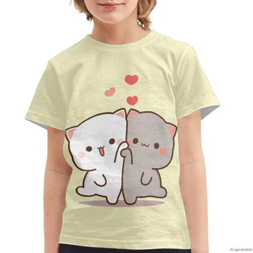 Image of WELLFLYHOM Kids Tshirts Girls Boys Short Sleeve Crewneck Tees Shirts Casual Sport Pullover Tops Size 3-16 Years