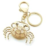 WOJING Cangrejo Llavero Llavero Bolsa Bolsa Colgante Bastante Elegante ópalos Cristal Animal llaveros llaveros Auto para Mujeres (Color : 1, Size : 1)