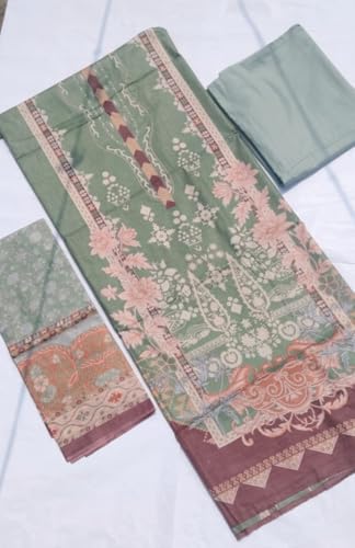 Image of SAMREEN TEXTILE Women's Cotton Floral Printed Unstitched Salwar Suit Dress Material With Dupatta