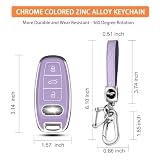 FT FUNTOR Etui na kluczyki samochodowe do Audi, TPU, etui ochronne na kluczyki samochodowe z 3 przyciskami, pasuje do Audi S6, RS6, S7, RS7, A6L, A6, A7, E-Tron (fioletowe)
