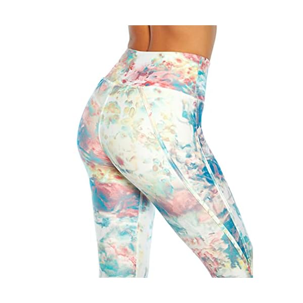 Jessica-Simpson-Sportswear-Womens-Aiden-High-Rise-Capri-Legging Jessica Simpson Sportswear Women's Standard Aiden High Rise Capri Legging, Ice Green Tidal Wave Tie Dye, Large