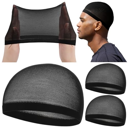 Ramede 3 Pcs Stocking Wave Cap for Men Adult Stretchy Nylon Skull Wave Lightweight Beanie Caps Waves...