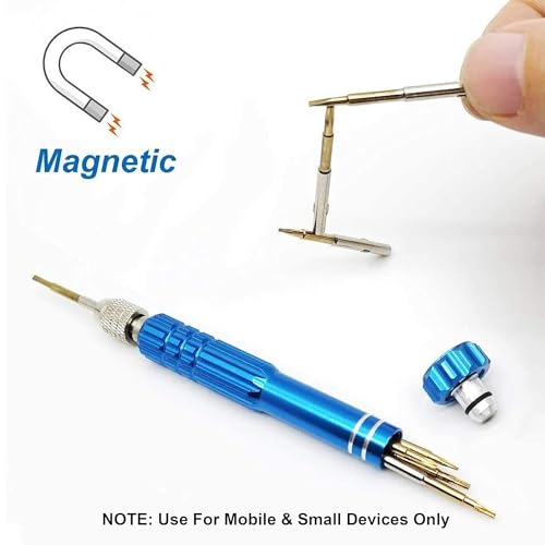 Image of SCHOFIC 5-in-1 Multifunctional Small Precision Pocket Mini Screwdriver Set for Eyeglass, Smartphone, Tablet, Watch Repair Tool Kit (Random Color)