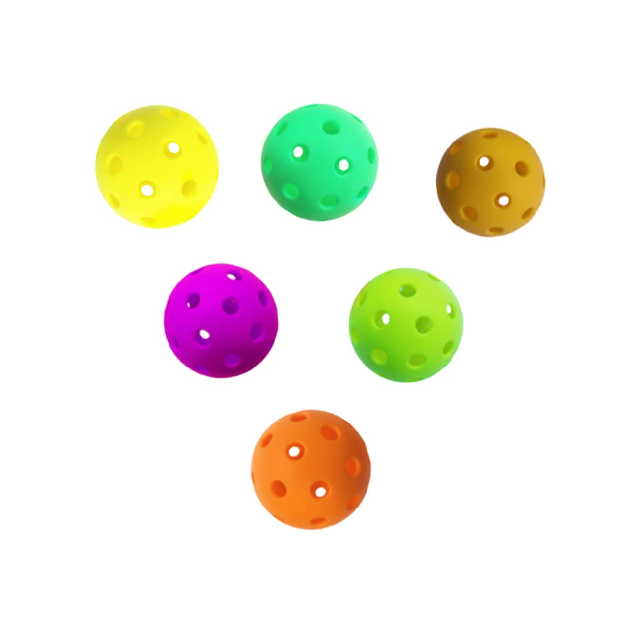6pcs Balls Toy Multiholes Balls Sports Balls Porous Spheres Toys Golf Balls Child Hit The Ball Six Colors