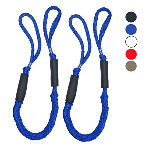 Abeauty 2X Bungee Dock Line Dockline Mooring Rope Bungee Cord for Boats Kayak