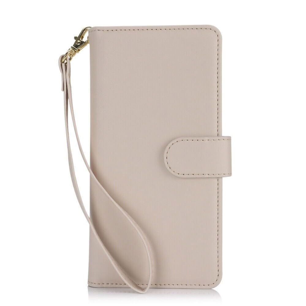 Housse cuir Galaxy A51 4G abricot portefeuille à rabat pour vos sorties