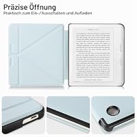 HGWALP Slimshell Hülle für Tolino Vision Color (2024)/Vision 6 (2021) & Kobo Libra Colour (2024)/Libra 2 (2021) 7 Zoll,Ultra Slim Lightweight Cover mit Auto Wake/Sleep und Ständer-Sky Blue – Ansicht 4