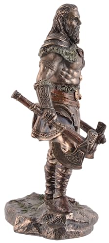 VOGLER Joh. Vogler GmbH Veronese Viking with Two Axes Made of Artificial Stone Bronzed and Coloured by Artist - Image 3