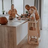 ✅ BRINDA SOPORTE - Esta torre de aprendizaje fue diseñada pensando en la seguridad de tu hijo. Los bordes son redondos y suaves para prevenir rasguños. Siempre usar bajo la supervisión de un adulto.