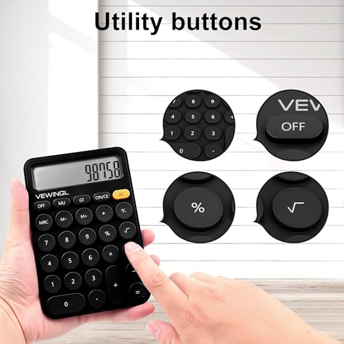 Image of Standard Calculator 12 Digit,6.2 * 4.2in Desktop Large Display and Buttons,Calculator with Large LCD Display for Office,School, Home & Business Use,Automatic Sleep,15 Tilt Screen