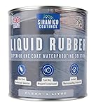 Siramico Coatings Liquid Rubber Roof Coating | Instant Leak Seal Technology I Quick Drying, One Coat Waterproofing Sealant | Black, Grey & Clear (Clear, 1 Litre)