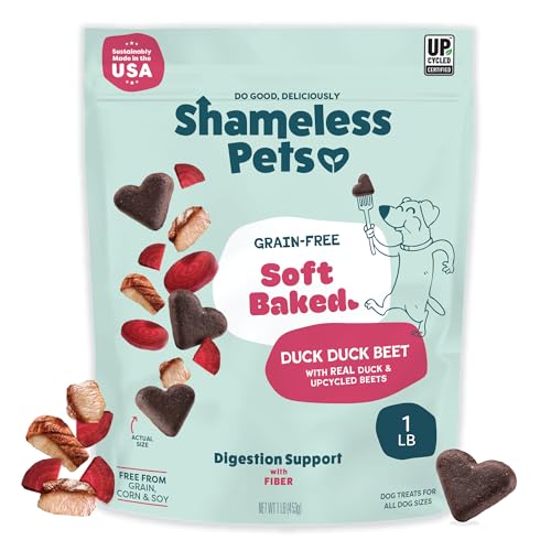 Shameless Pets Soft-Baked Dog Treats, Duck Duck Beet - Natural