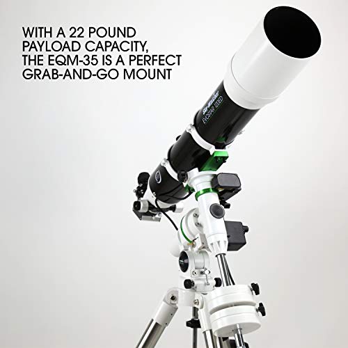 Image of Sky Watcher EQM-35 - Fully Computerized GoTo German Equatorial Telescope Mount - Belt-driven, Astrophotography ready, Computerized Hand Controller with 42,900+ Celestial Object Database,White