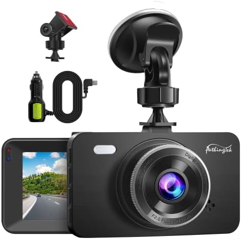 Pathinglek Dash Cam 1080P DVR Dashboard Camera Car Driving Recorder 3 Inch Driving Camera LCD Screen, 170°Wide Angle, WDR, G-Sensor, Loop Recording, Parking Monitor, Motion Detection