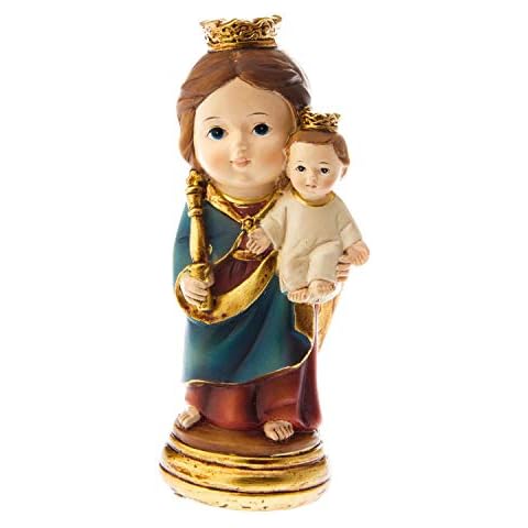 Dell'Arte - Estatua Pintada a Mano - Baby Virgen Ausiliadora 9 cm Cover