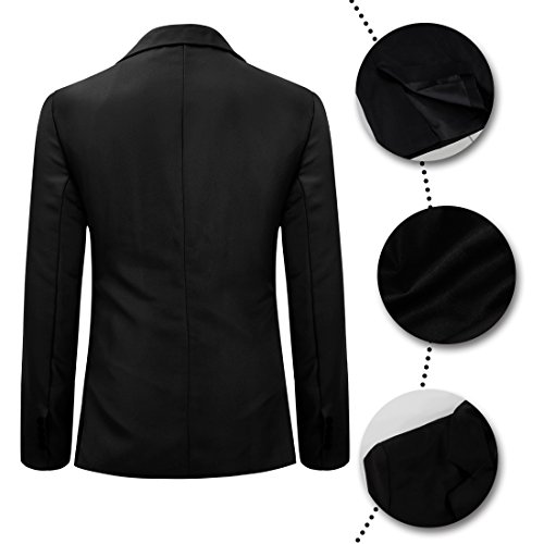 YUNCLOS Men's Slim Fit Casual 1 Button Notched Lapel Blazer Jacket4