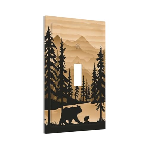 Plaque murale décorative en pin rustique ours marron pour embellir le bureau - 3
