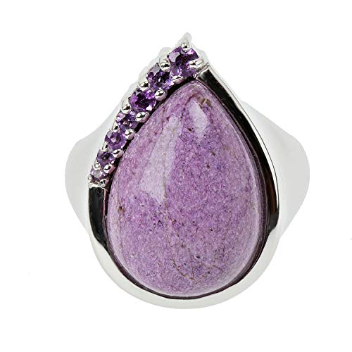 LaLuna Femme Argent 925 Argent Poire Rond Violet Blanc Cover