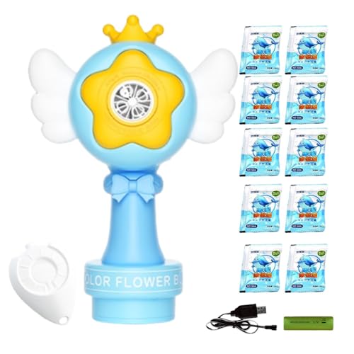 Máquina de burbujas portátil para evitar el aburrimiento infantil en exteriores con luces LED