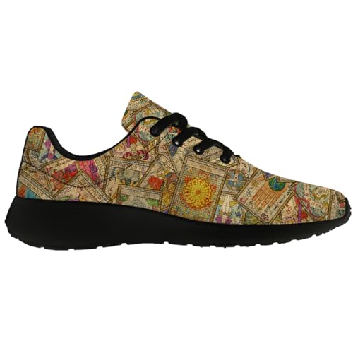 Women's Tarot Cards Running Shoes,Comfortable Tennis Walking Sneakers3
