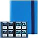 GEAoffice 4 Pocket Binder - Small Size Trading Card Collection Album Folder - 160 Side Loading Pocket Binder for TCG, MTG, Yugioh - Gifts for Card Collectors (Light Blue)