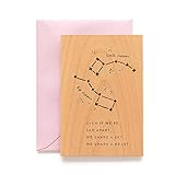 Big & Little Dipper Constellation Wood Card [Handmade Gifts, Love, Anniversary, Wedding, Birthday, Just Because]