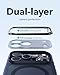 ESR for iPhone 17 Pro Max Case with Stash Stand, Camera Control Cover Compatible with MagSafe, Military-Grade Drop Protection Magnetic Phone Case, Scratch-Resistant Back Cover,Frosted Blue