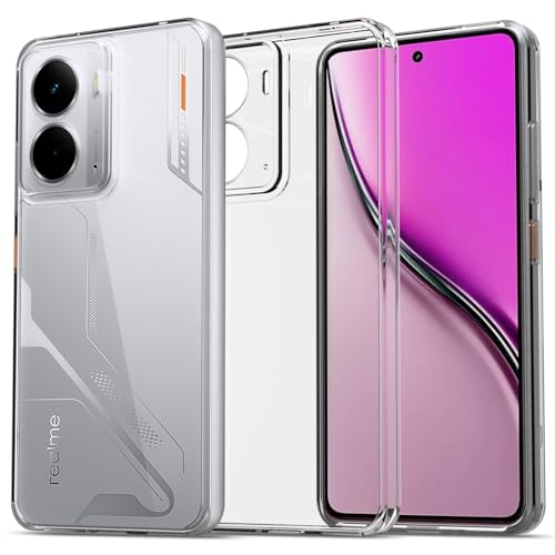 Image of Pikkme Back Cover for Realme P3 5G Crystal Clear Hard Back PC + TPU Protective Bumper Case(Transparent)