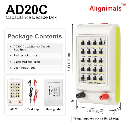 ad20c v12 capacitance decade box 5 decades of capacitance ranges 100pf to 11111uf in 100pf steps