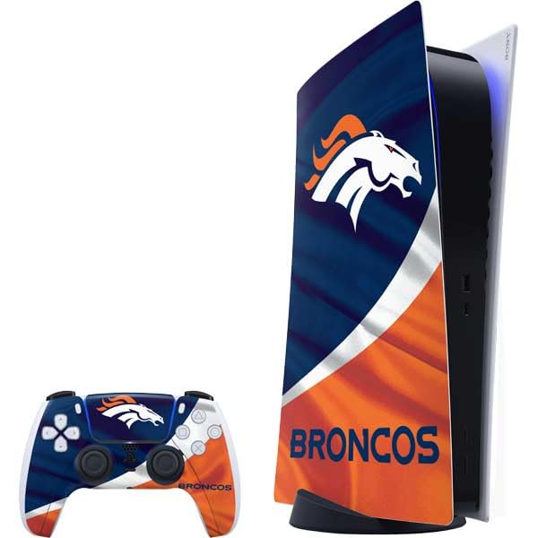 Skinit Decal Gaming Skin Compatible with PS5 Bundle - Officially Licensed NFL Denver Broncos Design