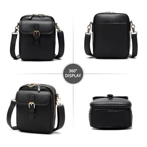 ChuLian Vintage Crossbody Bag For Women Men Small Messenger Bag Crossbody Handbags Large Shoulder Bags With 10 Card Slots2