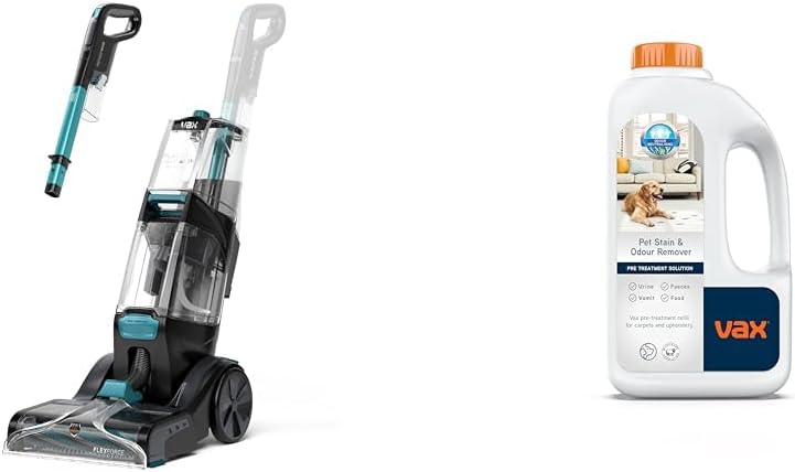 Bundle of Vax Smartwash Pet-Design Carpet Cleaner | Kills 99% of Bacteria | Pre-treatment Wand – CDCW-SWXP  1L Pet, Stain &amp; Odour Treatment