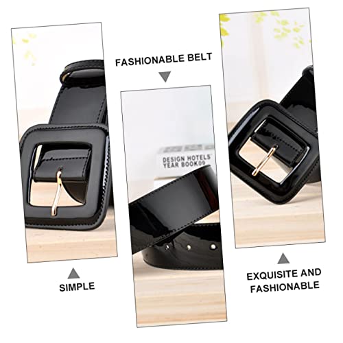1pc Adjustable Wide Pu Patent Leather Waistband for Dresses and Casual Wear Elegant Shiny Lady Belt for Jeans and Fashion Styles for Her4