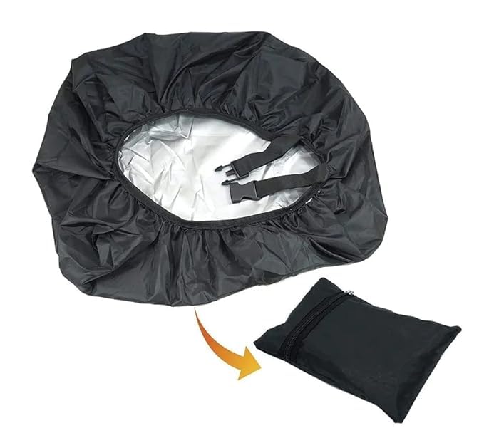 Waterproof Backpack Rain Cover with Elastic Edge & Buckle Strap, Foldable Portable Bag Cover with Storage Pouch for Laptop, School, Travel, Hiking, Camping & Biking Backpacks-image-34