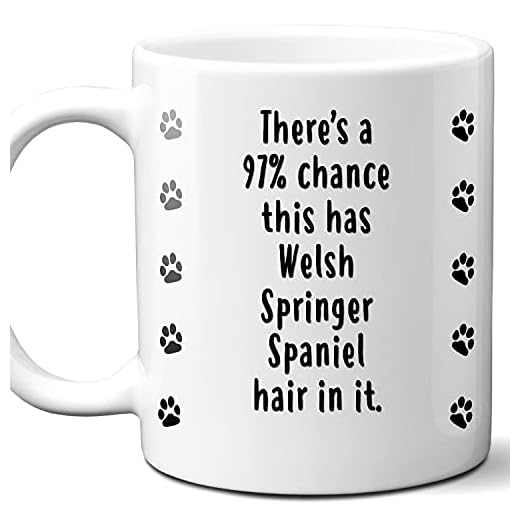 Funny Welsh Springer Spaniel Gift Mug. 97 Per Cent Chance. Dog Themed Gift For Women & Men. 11 Ounces.