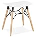 Alterego Tabouret Bas Design 'Aladin' Blanc Style scandinave