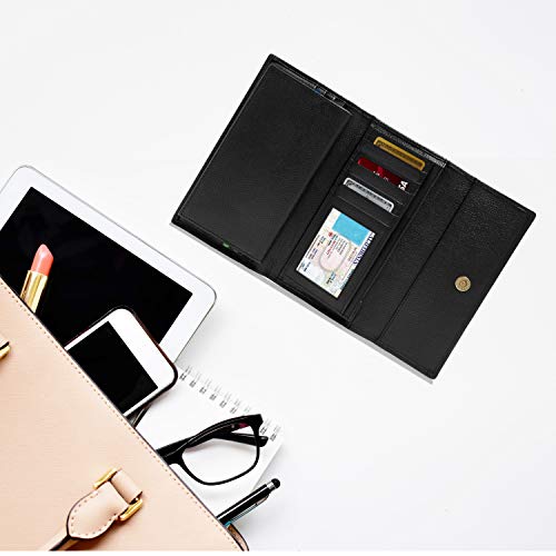 Access Denied Trifold Clutch RFID Wallets For Women - Large Capacity Womens Wallet Coin Pouch Leather Organizer With Checkbook Cover Gifts For Women - Thumbnail 7
