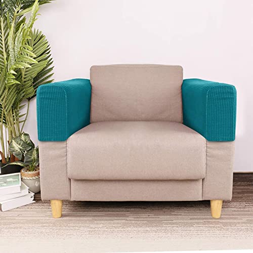 2Pcs Soft Non Slip Armrest Covers, Sofa Armrest Covers Chair Arm Protectors Armrest Covers Stretch Furniture Protectors Furniture Protection, Armrests Protective Cover,Blue #TOP4