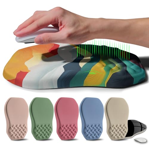 Gleamtide Ergonomic Raised Mouse Pad Wrist Support with Bilateral Slope Memory Foam Mousepad for...