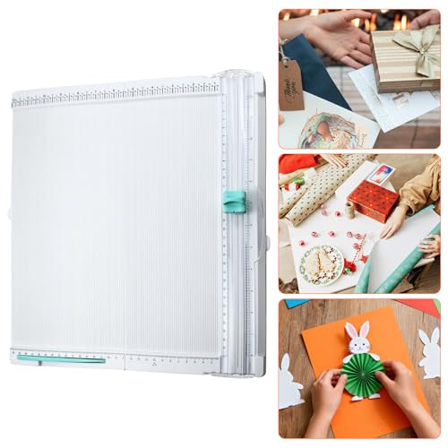 Miniatura 7 de Zekun 36 X 34 Cm Cortadora De Papel Y Tabla De Rayado,Máquina Cortadora De Papel Con Función De Rayado,Cortadora De Papel A4 Para Álbumes De Recortes Y Tarjetas,Incluye 2 Carpetas De Hueso