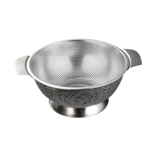 NAMOARLY ステンレススチール製多機能排水バスケット 食品洗浄用多孔ドレイナー フルーツ野菜用耐久キッチン収納容器