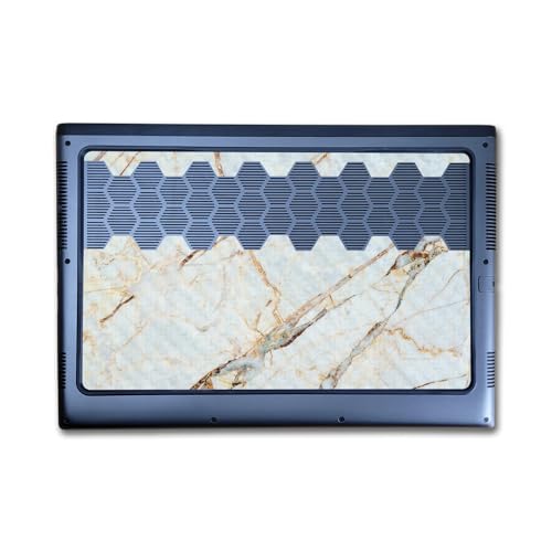 Image of Carbon Fiber Laptop Skin Compatible with Alienware M16 R2 (2024) - Antique Marble - Premium 3M Vinyl Protective Wrap Decal Cover - Easy to Apply | Crafted in The USA by MightySkins