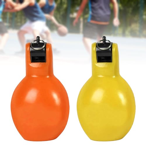 Garende 2 pçs mão squeeze assobios esportes apito manual de som alto handheld trainer apito treinado