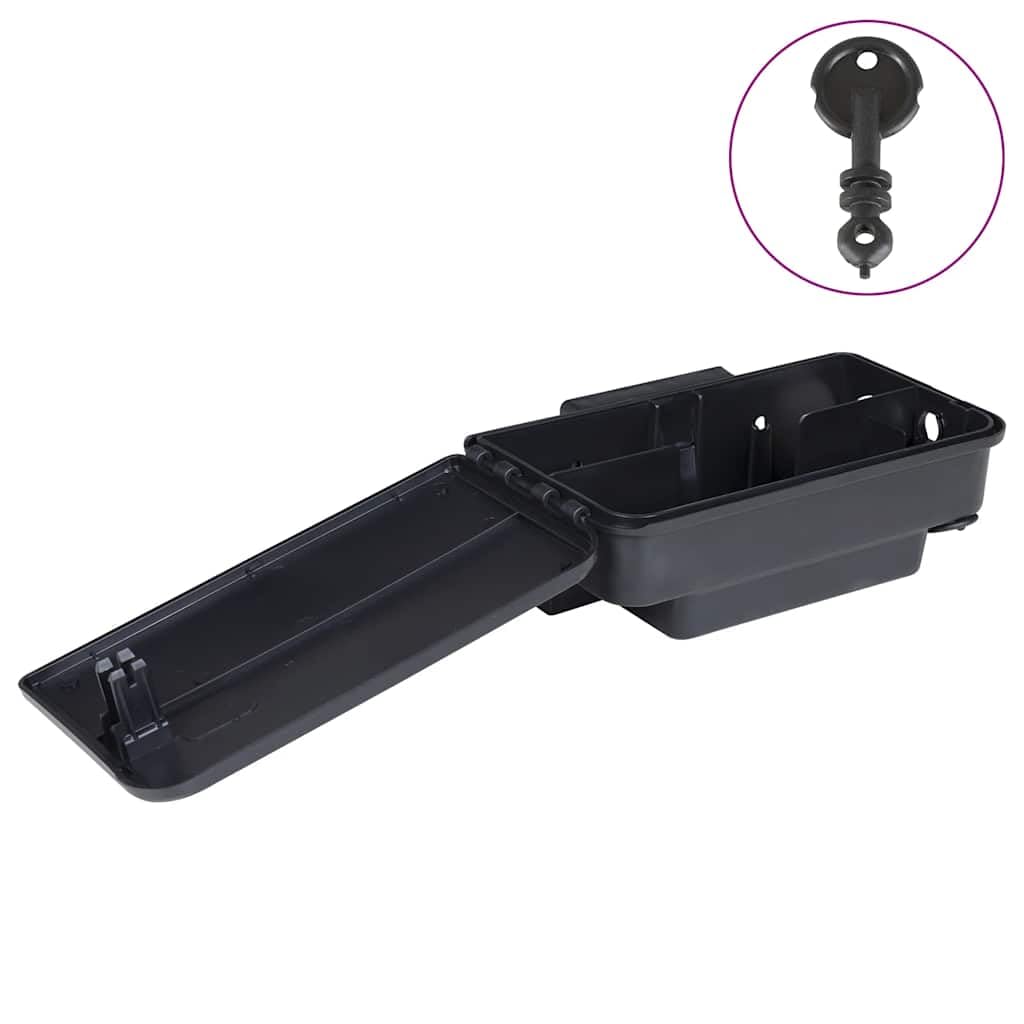 vidaXL Pułapki na myszy 12 szt. Czarne 22x12,5x7,5 cm