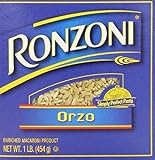 Picture of Ronzoni Orzo Enriched Macaroni Non GMO 16 Oz. Pack Of 3.