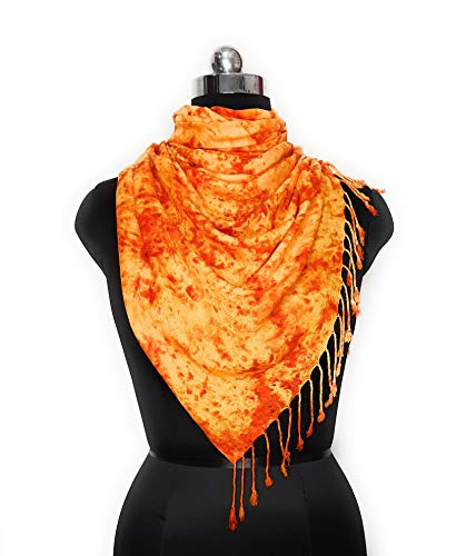 Image of Rayon Scarf for Men & Women | Lightweight Stole, Shawl & Wrap with Batik Design | All-Season Summer & Winter Wear | Soft & Breathable Fabric (28 x 72 inches)